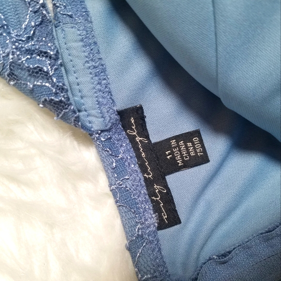 Modcloth Blue Lace Tulle Cutout Back Dress 11 - Picture 8 of 8